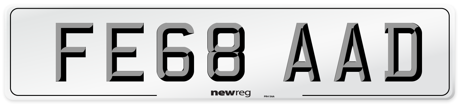 FE68 AAD Number Plate from New Reg